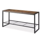 Whitmor Modern Industrial Entry Bench Black: Steel Frame Garment Rack & Closet Storage, No Tools Assembly, 25" Width