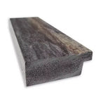 Specchio da parete rustico color carbone con cornice sottile e bordo smussato, 50x60 cm – Marrone