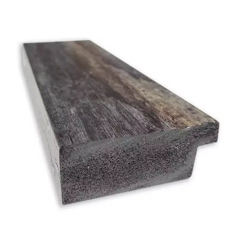 Specchio da parete rustico color carbone con cornice sottile e bordo smussato, 50x60 cm – Marrone