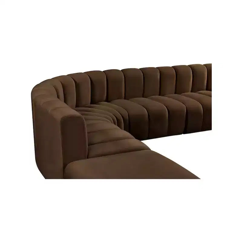 Divano modulare curvo Arc Velvet