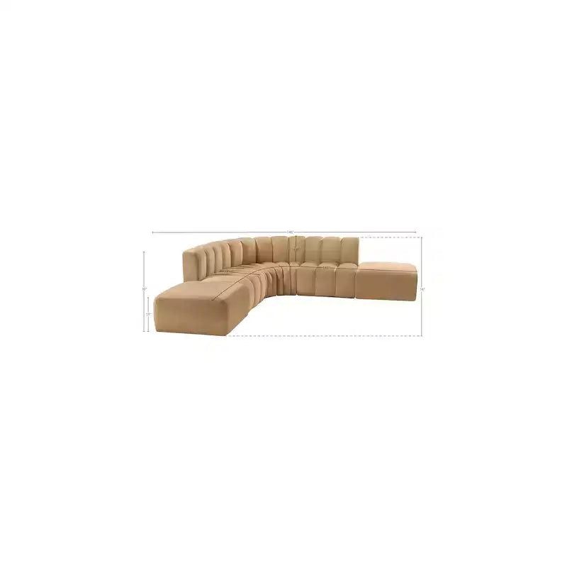 Divano modulare curvo Arc Velvet