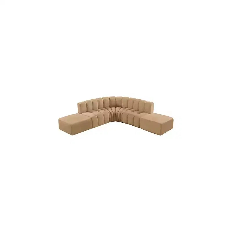 Divano modulare curvo Arc Velvet