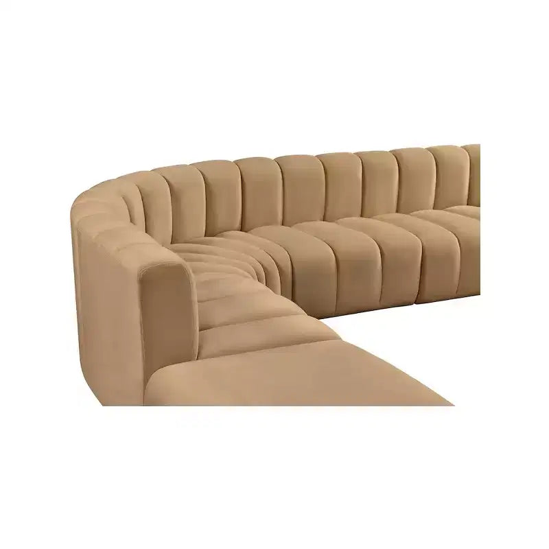 Divano modulare curvo Arc Velvet