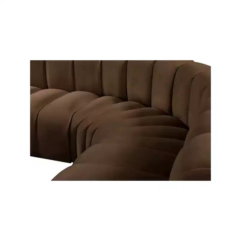 Divano modulare curvo Arc Velvet