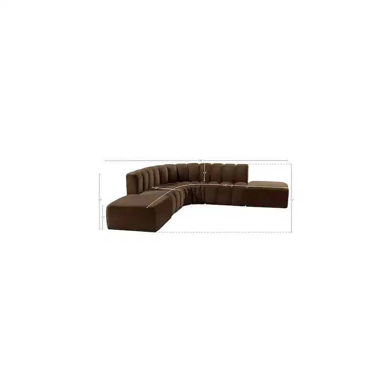 Divano modulare curvo Arc Velvet