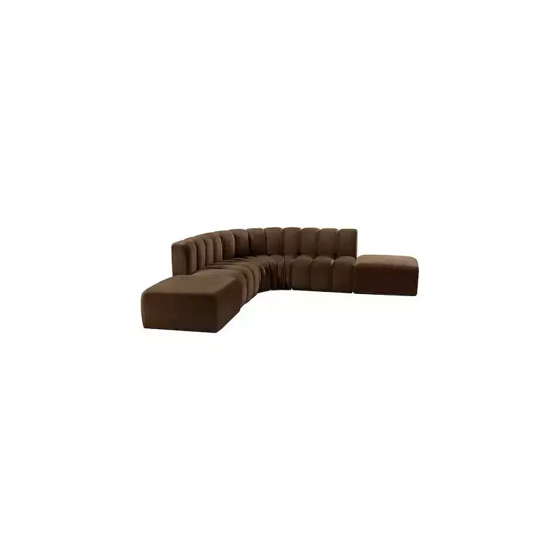 Divano modulare curvo Arc Velvet
