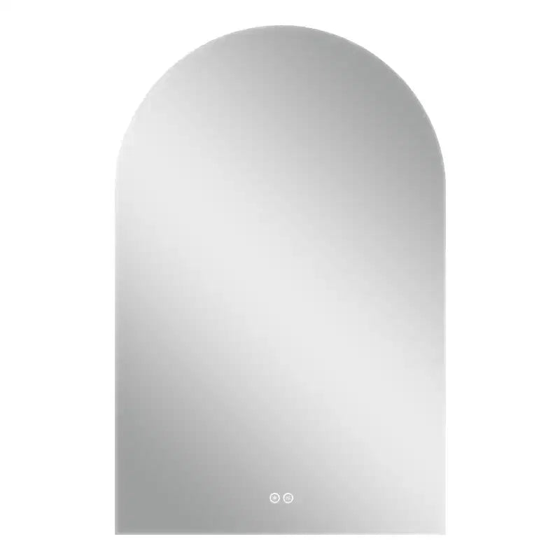 Specchio da bagno ad arco in lega di alluminio con funzione antiappannamento – Cornice nera, 29,5" x 39,4"