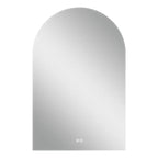 Specchio da bagno ad arco in lega di alluminio con funzione antiappannamento – Cornice nera, 29,5" x 39,4"