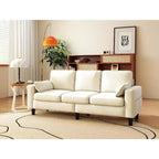 Divano a 3 posti con braccioli e cuscini – Beige