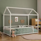 Struttura letto per bambini a forma di casetta con sponde di sicurezza – Singolo/Matrimoniale
