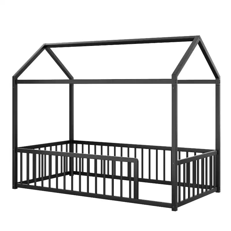 Struttura letto per bambini a forma di casetta con sponde di sicurezza – Singolo/Matrimoniale