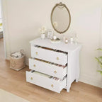 Cassettiera verticale a 3 cassetti con design in stile francese