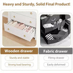 Cassettiera verticale a 3 cassetti con design in stile francese