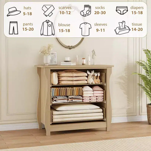 Cassettiera verticale a 3 cassetti con design in stile francese