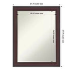 Specchio da parete per bagno con cornice smussata Grand Narrow, da mezzo pollice