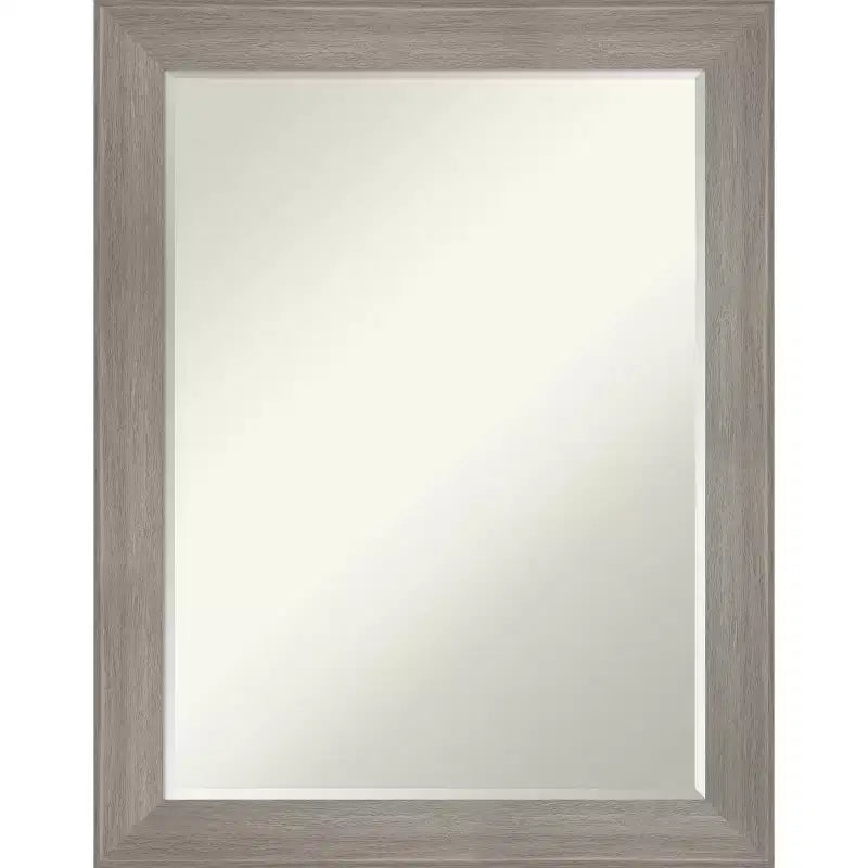 Specchio da parete per bagno con cornice smussata Grand Narrow, da mezzo pollice