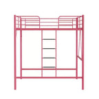 Letto a soppalco in metallo Queen Size con pioli piatti – Rosa