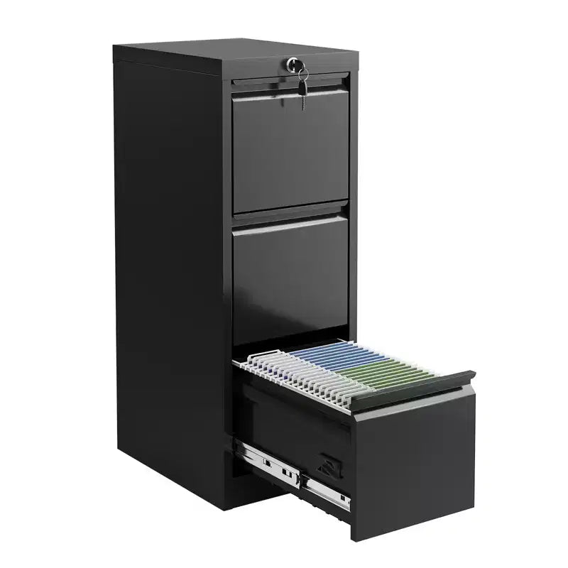 COZONY 3-Drawer Vertical File Cabinet with Lock, Metal Storage Organizer for Home Office