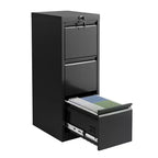 COZONY 3-Drawer Vertical File Cabinet with Lock, Metal Storage Organizer for Home Office