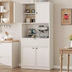 Kitchen Pantry Cabinet, 70 in Tall Pantry Storage Cabinet with Countertop, Doors and Drawer, Freestanding Cupboard for Dining Room, Living Room