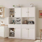 Mobile dispensa da cucina indipendente da 70 pollici con piano d'appoggio, ante e cassetto