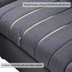 Divano componibile a L a 5 posti con pouf mobile, 90" x 80"