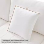 Divano componibile a L a 5 posti con pouf mobile, 90" x 80"