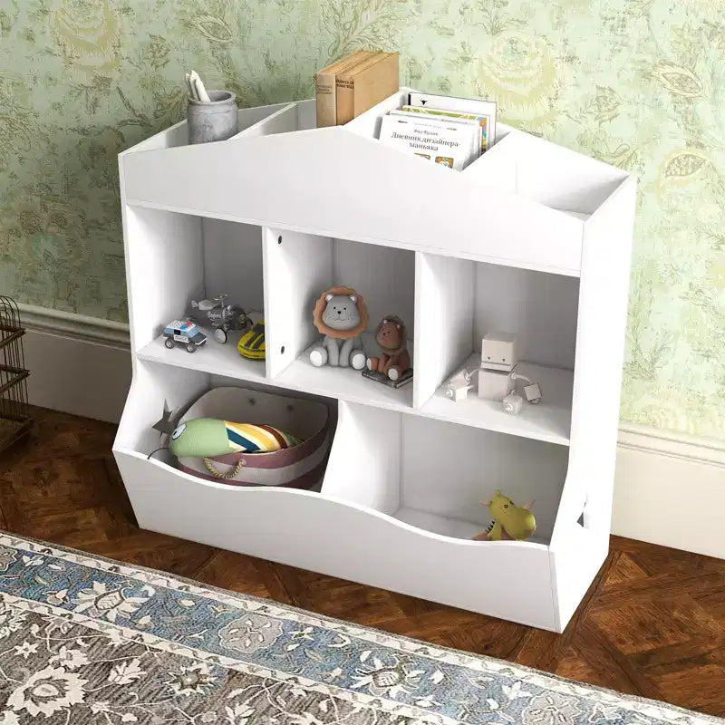 Libreria in legno con contenitori multiuso