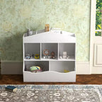 Libreria in legno con contenitori multiuso