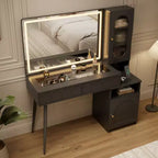 Mobile trucco da 120 cm con specchio illuminato e armadietto contenitore