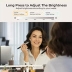 Mobile trucco da 120 cm con specchio illuminato e armadietto contenitore