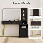 Mobile trucco da 120 cm con specchio illuminato e armadietto contenitore