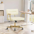 Furniliving Office Desk Chair, Comfort Padded, Modern Style with 360 Swivel Wheels for Office/Study/Vanity/Home