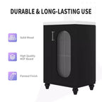 Mobile bagno autoportante con lavabo in ceramica e mobiletto contenitore