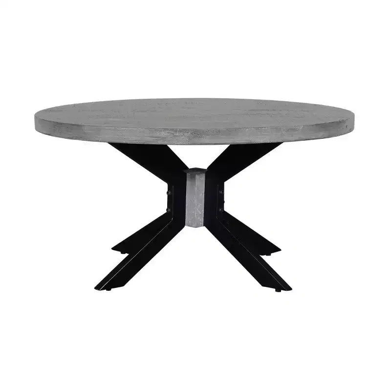 Tavolo da pranzo rotondo in legno di mango – Grigio