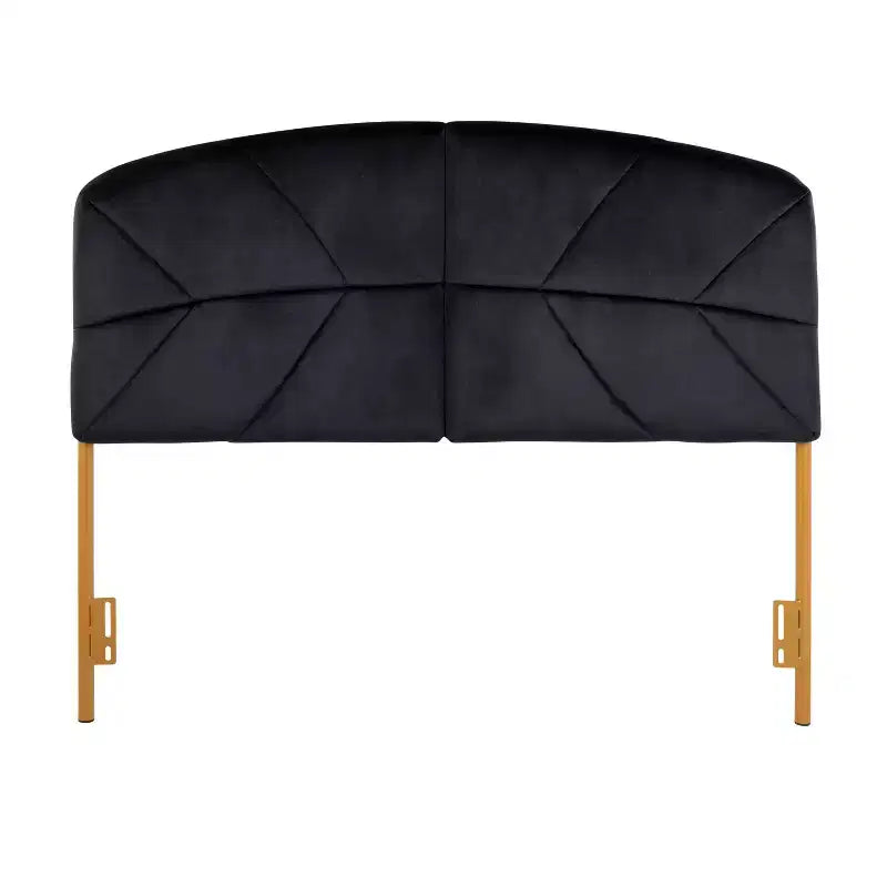 Testiera capitonné Queen Velvet – Nero e Oro