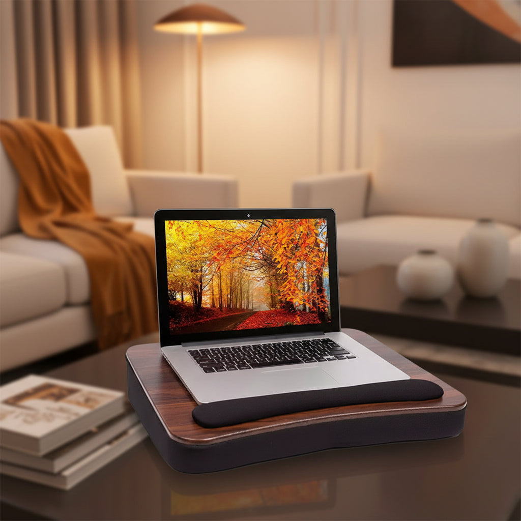 Sofia + Sam All Purpose Lap Desk (Wood top) with Memory Foam