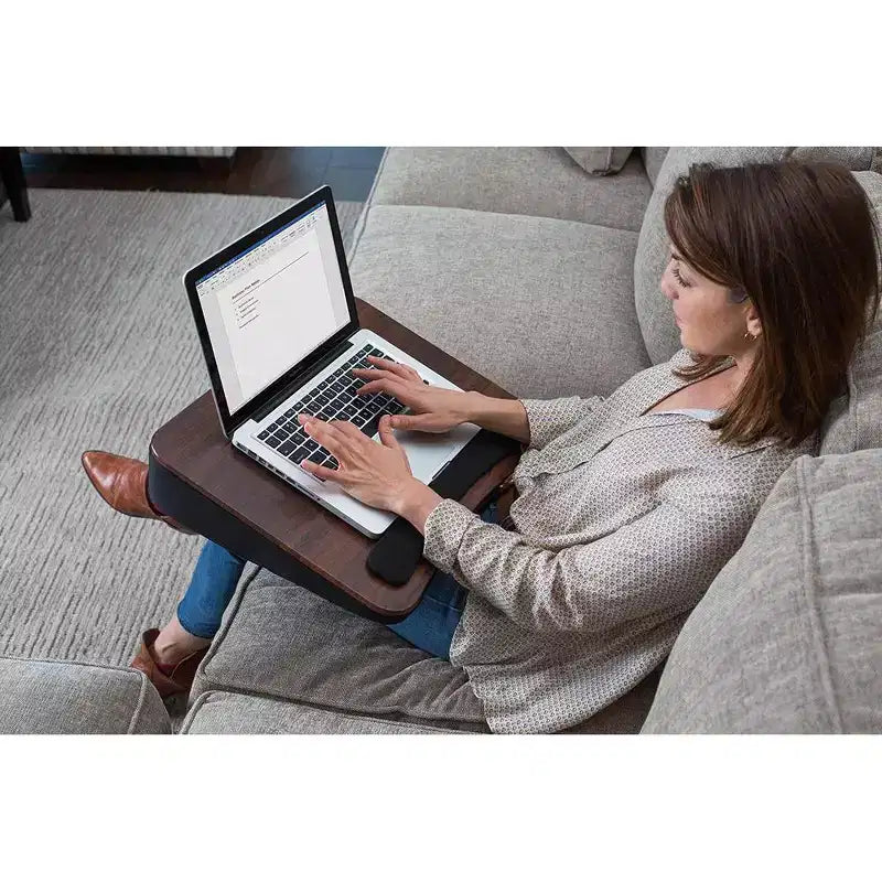 Lap Desk multiuso con piano in legno e memory foam