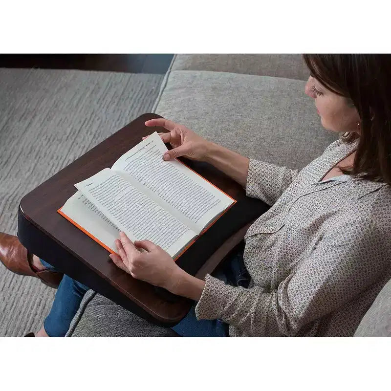 Lap Desk multiuso con piano in legno e memory foam